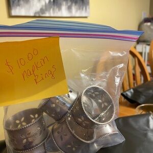 Silver Napkin Rings Set